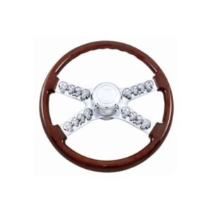 Kenworth 18" Skull Steering Wheel With Hub & Horn Kit