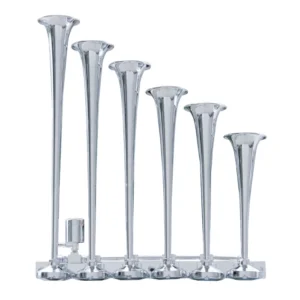 Trumpet Horizontal Chrome Train Horn - Left 46132